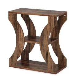 Flash Sale Tribesigns 24" End Table, 3 - Tier Farmhouse Side Table with Storage Shelves