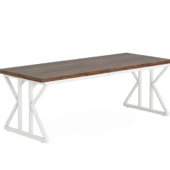 Cheap Tribesigns 78.7" Executive Desk, Large Computer Desk Two Person Desk for Home Office