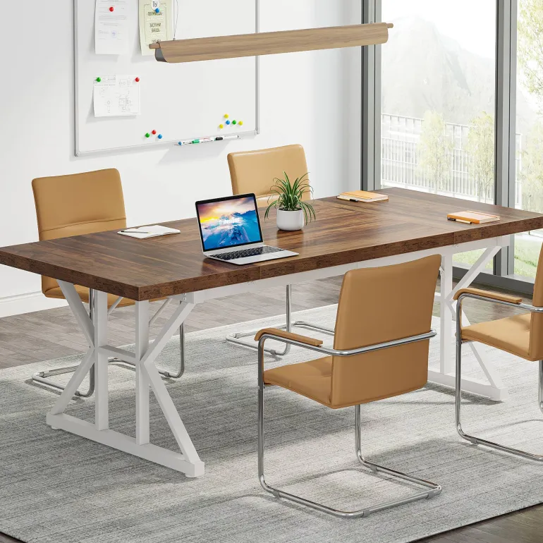 Store Tribesigns 70.8" Executive Desk, Large Computer Office Desk Workstation