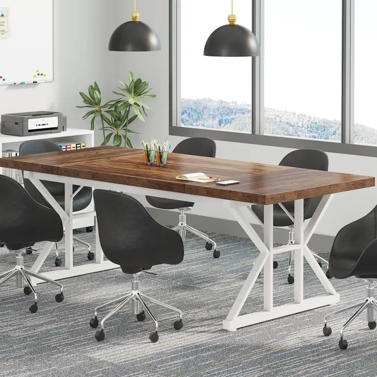 Store Tribesigns 70.8" Executive Desk, Large Computer Office Desk Workstation