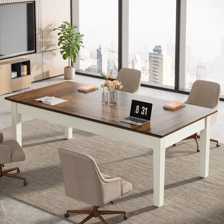 Flash Sale Tribesigns 62" Executive Desk, Large Modern Computer Desk Office Writing Table