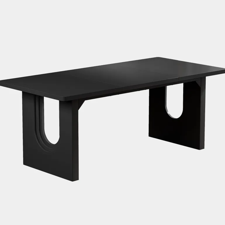 Discount Tribesigns 71" Executive Desk, Modern Computer Desk with Wood Double Pedestal Base