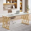 Hot Tribesigns 63" Executive Desk, Modern Computer Desk Conference Room Table