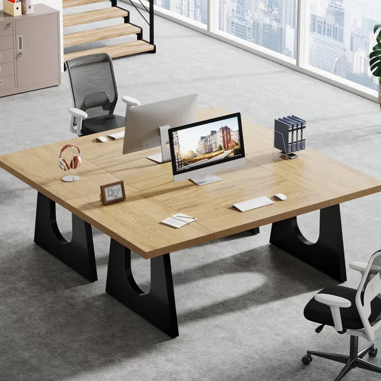 Discount Tribesigns 70" Executive Desk, Modern Computer Office Desk Workstation