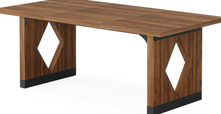 Cheap Tribesigns 63" Executive Desk, Modern Computer Desk Home Office Desk