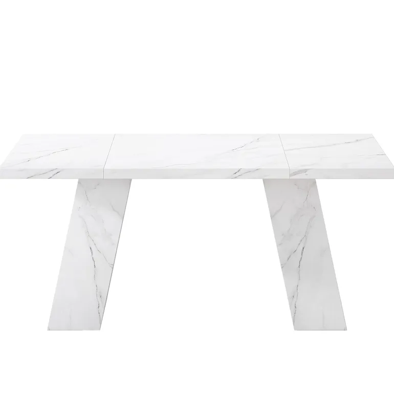 Flash Sale Tribesigns 63" Executive Desk, Modern Faux Marble Computer Desk