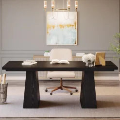 Sale Tribesigns 63" Executive Desk, Modern Office Computer Desk Workstations