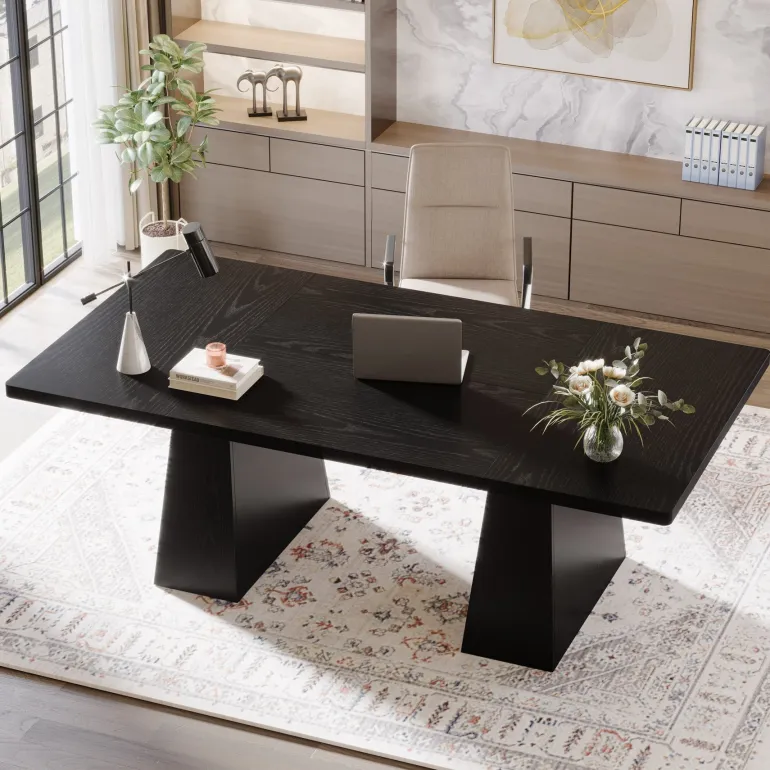 Sale Tribesigns 63" Executive Desk, Modern Office Computer Desk Workstations