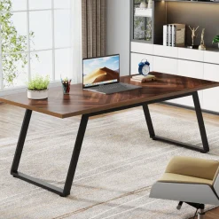 Outlet Tribesigns 63" Executive Desk, Simple Computer Desk with Thickened Frame