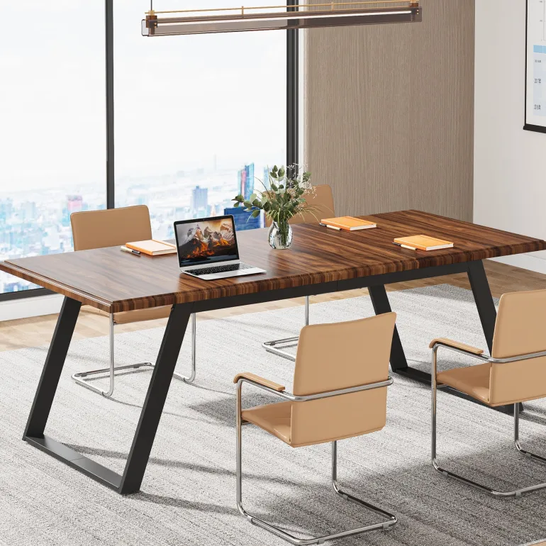 Outlet Tribesigns 63" Executive Desk, Simple Wood Computer Writing Desk