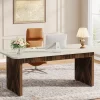 Store Tribesigns 70.8" Executive Desk, Wood Computer Office Desk Conference Table