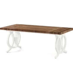 New Tribesigns 70.8" Executive Desk, Wood Computer Office Desk Writing Table