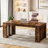Fashion Tribesigns 63" Executive Desk, Wood Computer Table Conference Table for 4 - 6