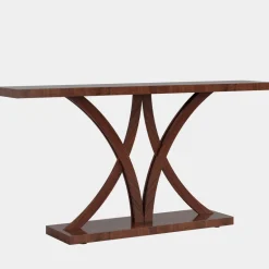 Sale Tribesigns 63" Farmhouse Console Table, Industrial Wood Sofa Entryway Table