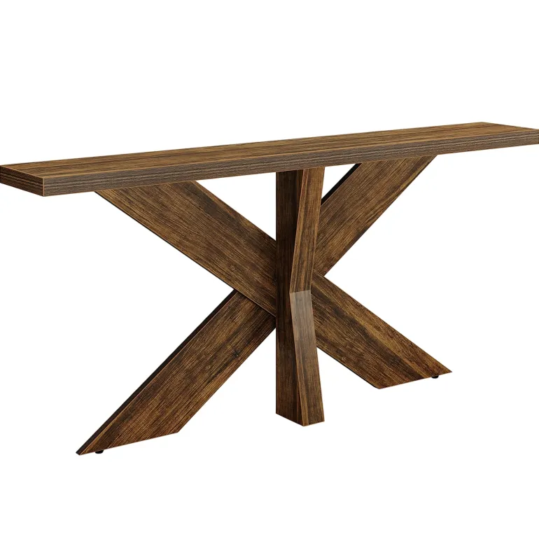 Discount Tribesigns 70.9" Farmhouse Console Table, Wood Sofa Hallway Table