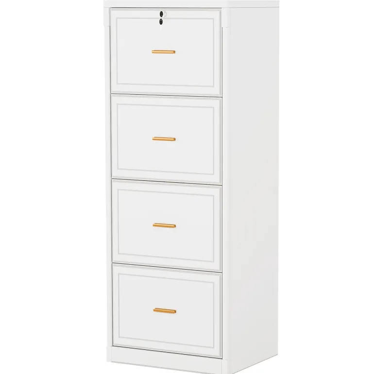 Store Tribesigns 51" File Cabinet, Vertical Filing Cabinet with 4 Storage Drawers