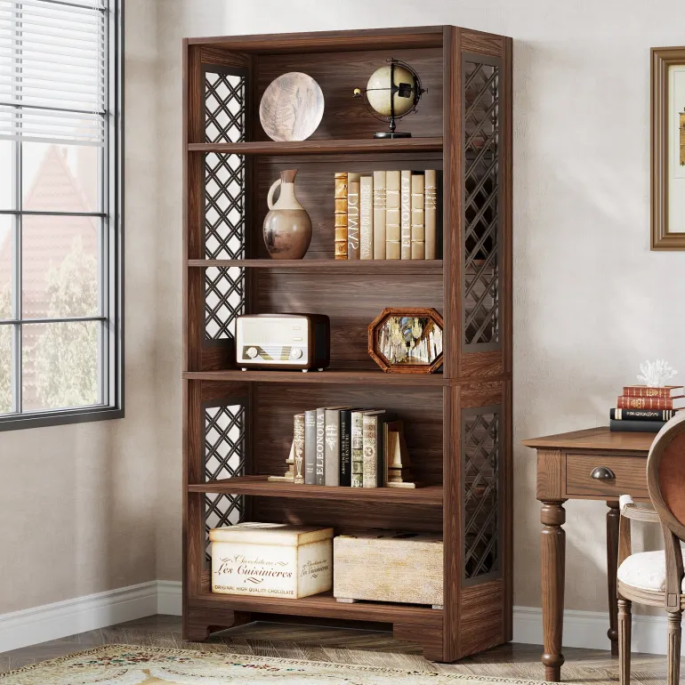 Fashion Tribesigns 70.8" Freestanding Bookshelf, 6 - Tier Bookcase Display Rack Storage Shelves