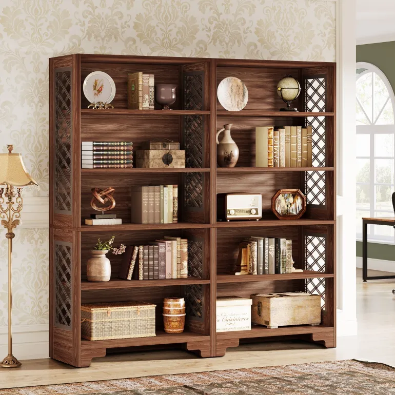 Fashion Tribesigns 70.8" Freestanding Bookshelf, 6 - Tier Bookcase Display Rack Storage Shelves