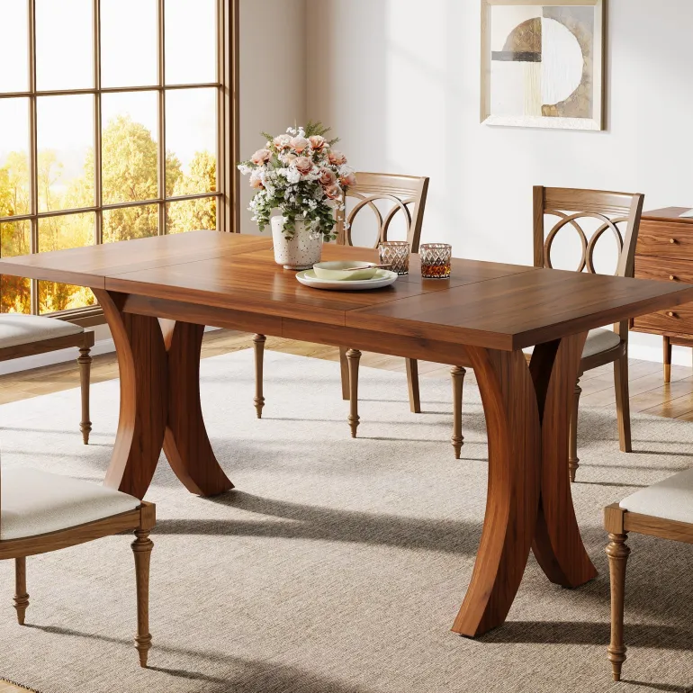 Sale Tribesigns 63" Kitchen Table, Modern Dinner Dining Table for 4 - 6
