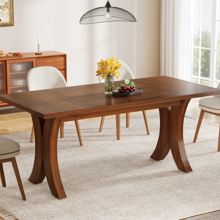 Sale Tribesigns 63" Kitchen Table, Modern Dinner Dining Table for 4 - 6