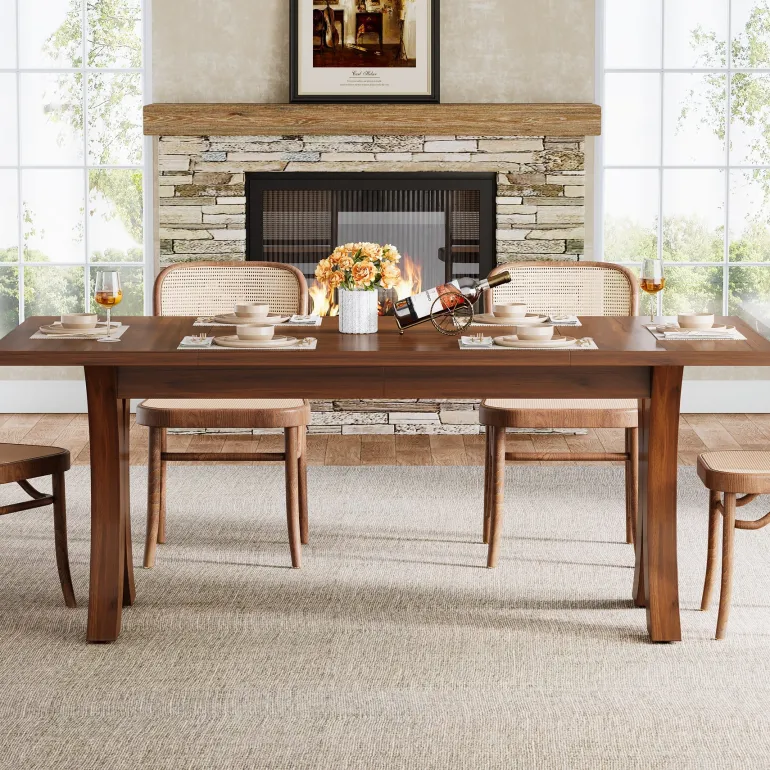 Sale Tribesigns 63" Kitchen Table, Modern Dinner Dining Table for 4 - 6