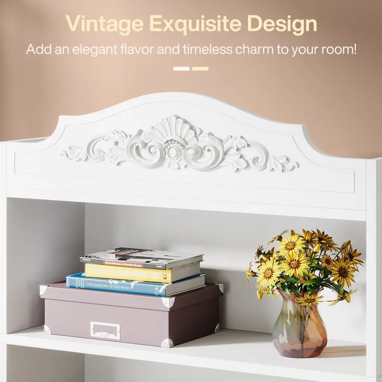 Best Sale Tribesigns 72" Modern Bookshelf, Freestanding Etagere Bookcase with Storage Shelves