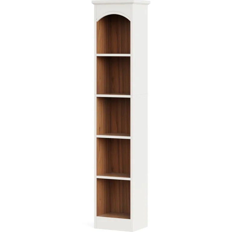 New Tribesigns 70.9" Narrow Bookcase, 5-Tier Cube Bookshelf Display Rack with Storage