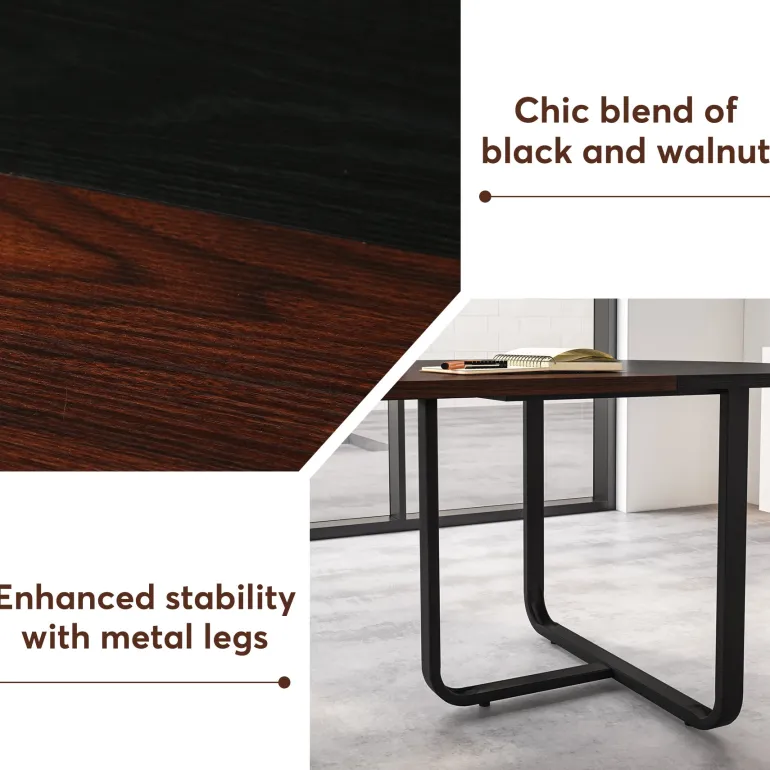 Clearance Tribesigns 70.86" Oval Dining Table, Modern Kitchen Table for for 6-8 People