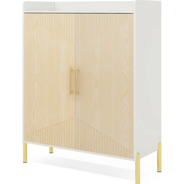 Cheap Tribesigns 30 Pairs Shoe Cabinet, 6-Tier Modern Shoes Rack Organizer with Doors