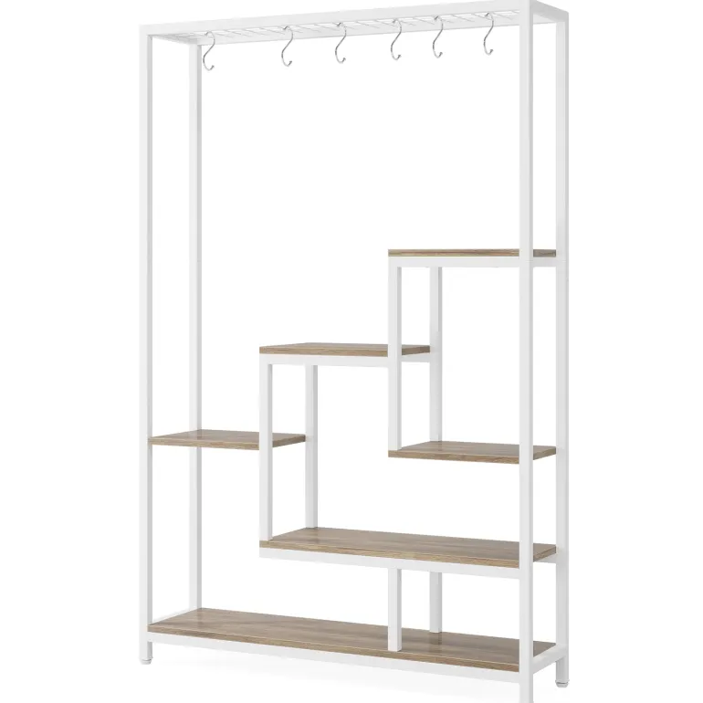 Flash Sale Tribesigns 70.9" Plant Stand, Large Flower Bonsai Shelf with 6 S Hanging Hooks