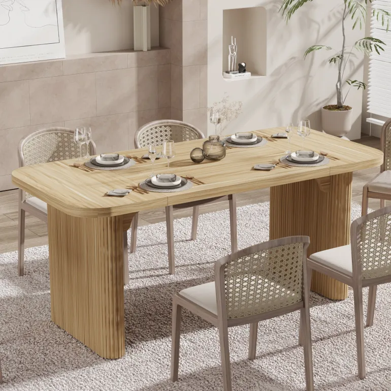 Best Tribesigns 62" Rectangular Dining Table for 4-6, Simple Kitchen Dinner Table