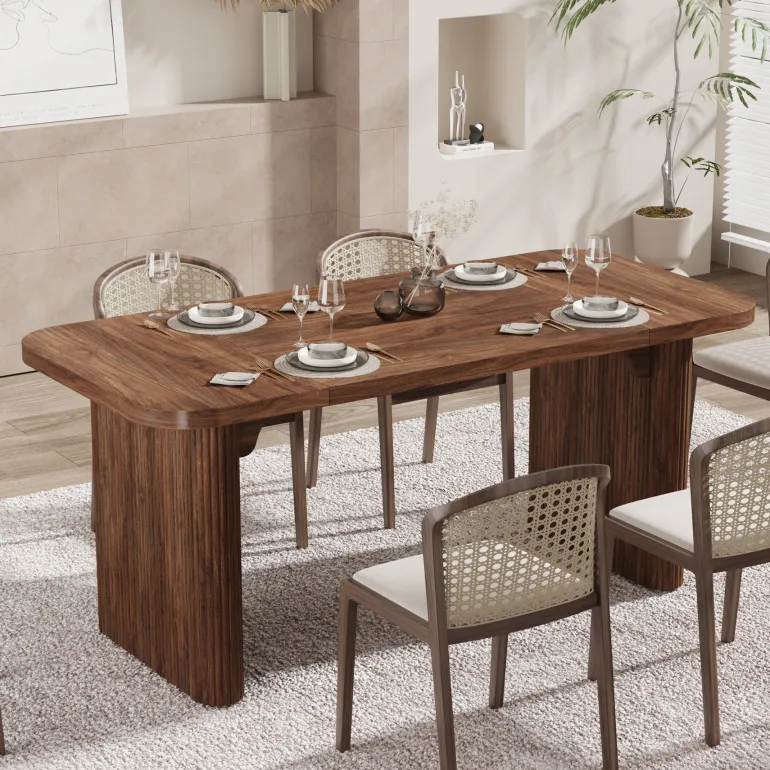 Best Tribesigns 62" Rectangular Dining Table for 4-6, Simple Kitchen Dinner Table