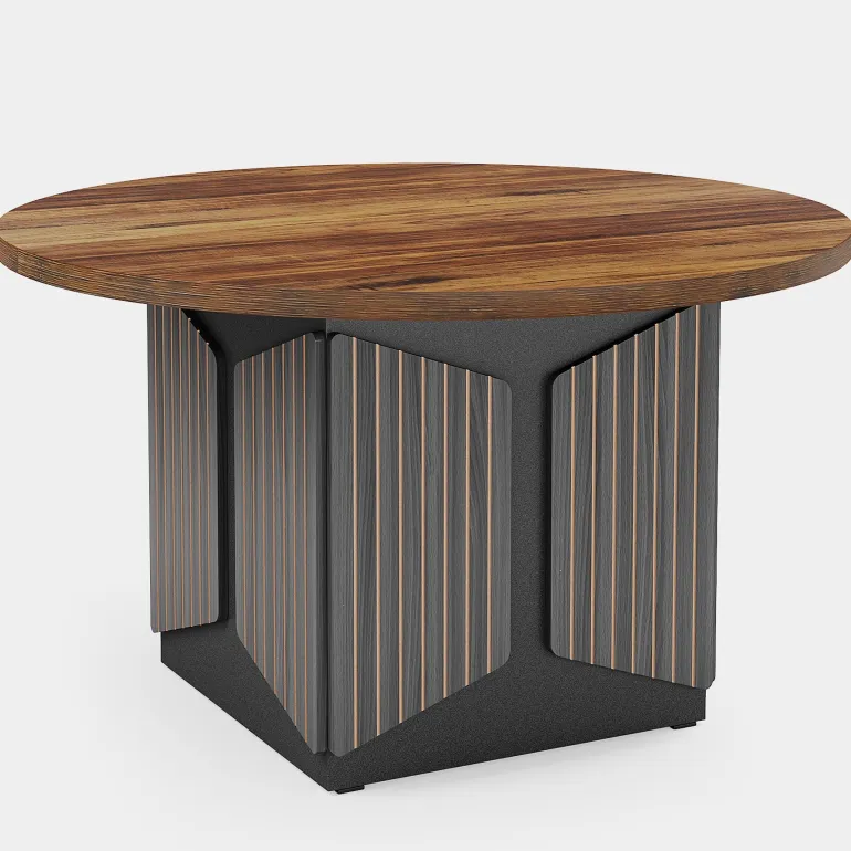 Online Tribesigns 47" Round Dining Table, Farmhouse Kitchen Table for 4-6 People