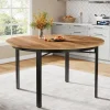 Fashion Tribesigns 46" Round Dining Table, Farmhouse Kitchen Table Dinner Table for 4 - 6 People