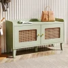 Discount Tribesigns 39" Shoe Bench, Wood 2 - Tier Shoe Rack Bench Entryway Bench