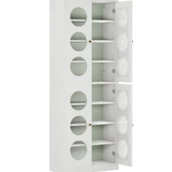 Store Tribesigns 70.8" Shoe Cabinet, 8 - tier Shoe Organizer with Doors