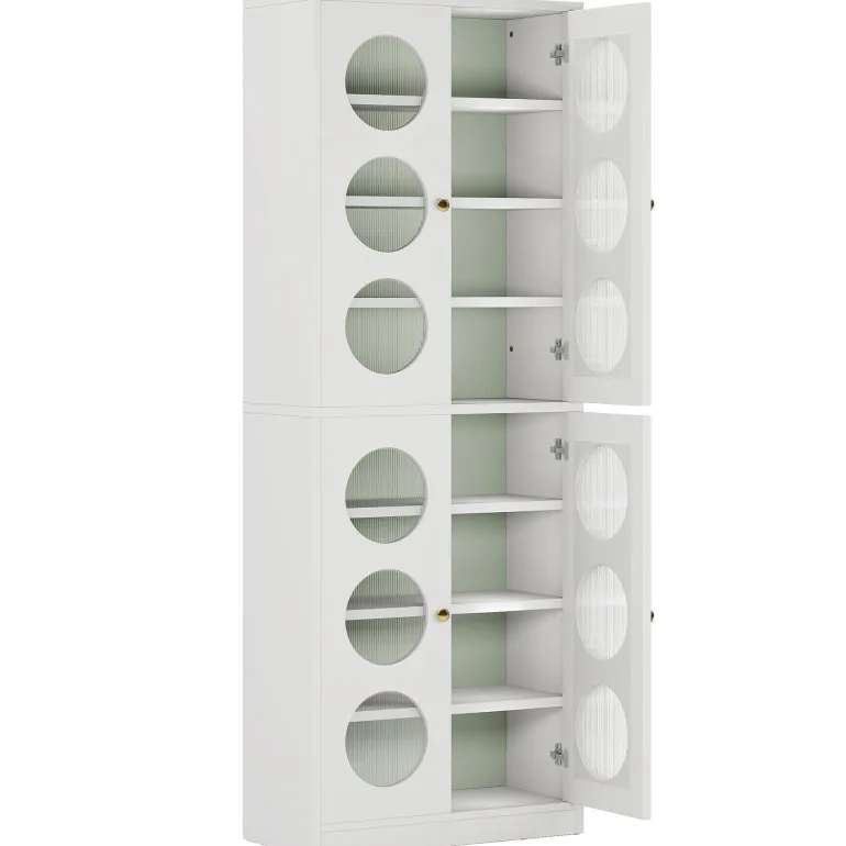 Store Tribesigns 70.8" Shoe Cabinet, 8 - tier Shoe Organizer with Doors