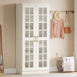 Store Tribesigns 71" Shoe Cabinet, 8 - tier Shoe Storage Racks With Adjustable Shelves