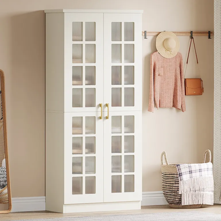 Store Tribesigns 71" Shoe Cabinet, 8 - tier Shoe Storage Racks With Adjustable Shelves