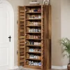 Best Sale Tribesigns 70.8" Shoe Cabinet, 9 - Tier Vertical Shoe Rack with Shutter Doors