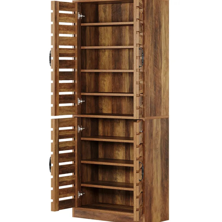 Best Sale Tribesigns 70.8" Shoe Cabinet, 9 - Tier Vertical Shoe Rack with Shutter Doors