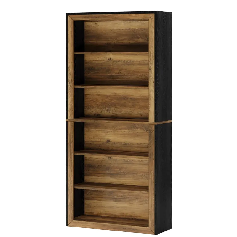 Cheap Tribesigns 74" Shoe Cabinet, 6 - Tier Wood Freestanding Shoe Storage Cabinet