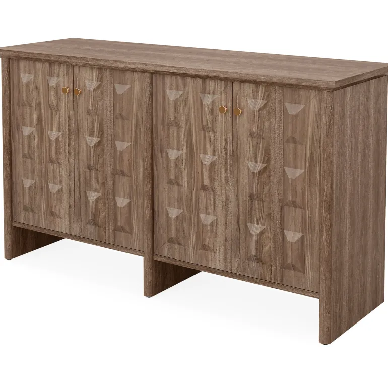 Fashion Tribesigns 59" Sideboard Buffet, Console Cabinet Credenzas Coffee Bar Cabinet with Adjustable Shelf