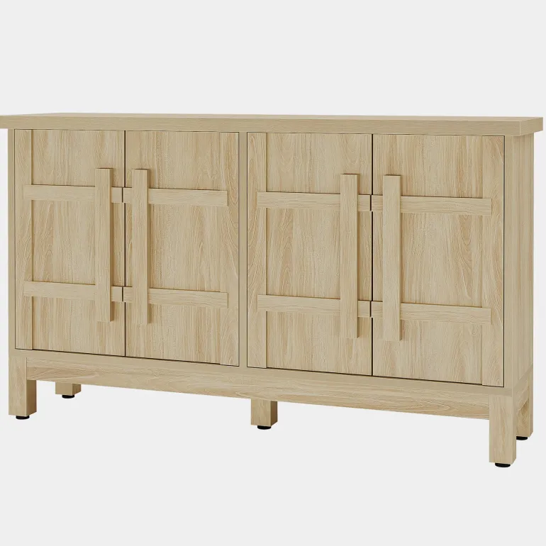 Flash Sale Tribesigns 55" Sideboard Buffet, Farmhouse Sideboard Cabinet Credenzas with Storage
