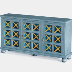 Best Tribesigns 55" Sideboard Buffet, Farmhouse 3 - Doors Buffet Cabinet Credenza