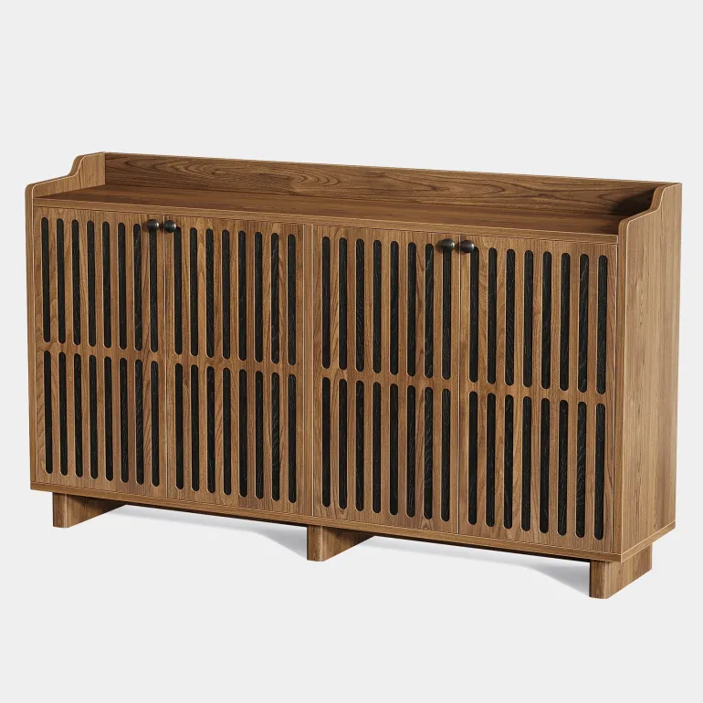 Fashion Tribesigns 55" Sideboard Buffet, Farmhouse Storage Cabinet Credenzas with Adjustable Shelves