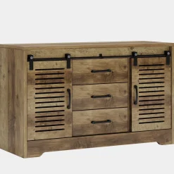 Shop Tribesigns 47" Sideboard Buffet, Farmhouse Buffet Cabinet With Sliding Doors & Adjustable Shelves