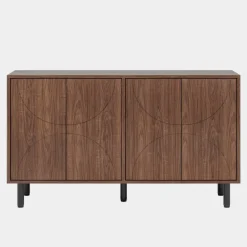 Cheap Tribesigns 55.1" Sideboard Buffet, Kitchen Sideboard Storage Cabinet with 4 Doors