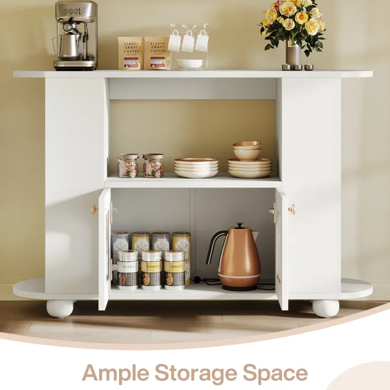 Clearance Tribesigns 47" Sideboard Buffet, Kitchen Coffee Bar Storage Cabinet