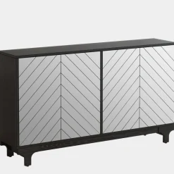 Flash Sale Tribesigns 59" Sideboard Buffet, Modern Credenzas Storage Cabinet with 4 Acrylic Mirror Doors